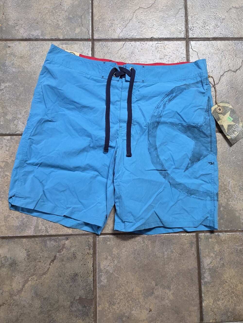 Vintage Converse One Star Blue Boardshorts Swim Trunks NWT Size XL